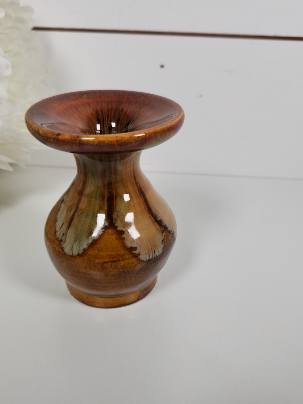Vintage '76 Dryden Original Pottery Bud Vase 4" | Rustic, Organic Decor | MCM